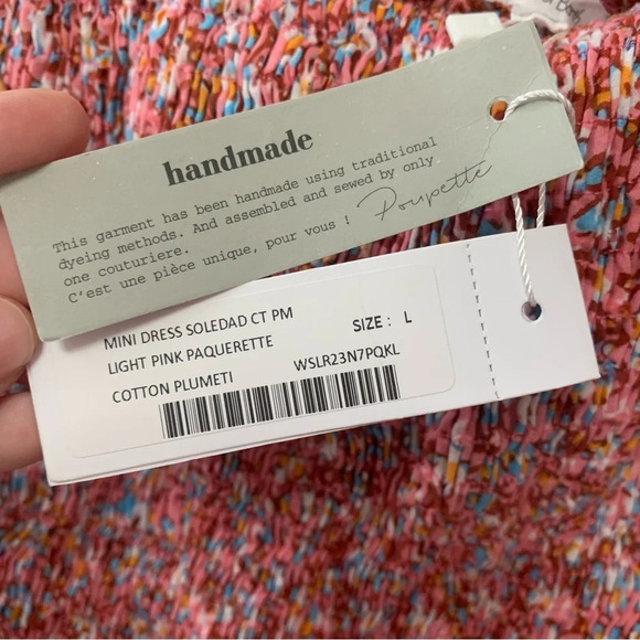 Poupette St Barth Mini Dress Soledad Light Pink Paquerette Size Large NWT New - Picture 14 of 15